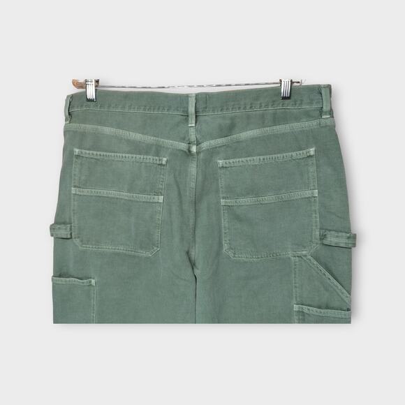 NEW w/o Tags Womens AGOLDE Green Magda Carpenter Baggy Wide Leg Jeans Size 33" - Picture 7 of 7